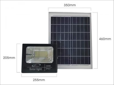 Đèn pha năng lượng mặt trời 100w Đèn pha năng lượng mặt trời 100w